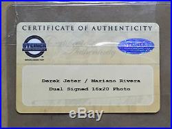 Derek Jeter Mariano Rivera Yankees signed 16x20 photo framed 2 auto Steiner COA