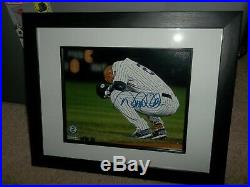 Derek Jeter Signed Autograph 8x10 Steiner Coa Photograph New York Yankees Framed