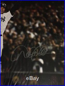 Derek Jeter Signed Walk Off Celebration 16x20 Photo Framed Steiner Mlb Coa Hof