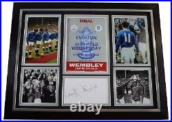 Derek Temple Signed Autograph 16x12 framed photo display Everton FA Cup 1966 COA