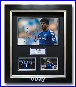 Diego Costa Hand Signed Framed Photo Display Chelsea Football Autograph