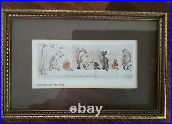 Dirty Dogs Of Paris 9x Boris O'Klein Prints Complete set framed 8×6 signed vgc