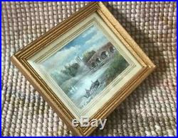 Dollhouse Miniature Signed KJF Bird Framed Watercolor Painting Picture 201