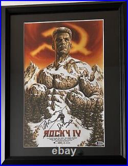 Dolph Lundgren Signed And Framed Rocky 4 12x16 Photo Drago Inscription & BAS
