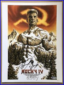 Dolph Lundgren Signed And Framed Rocky 4 12x16 Photo Drago Inscription & BAS