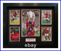 Dwight Yorke Hand Signed Framed Photo Display Manchester United Autograph 1
