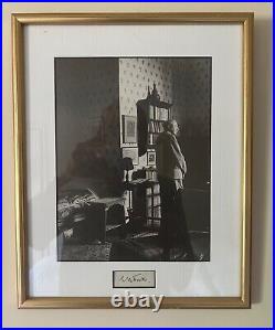 EM Forster SIGNED letter about Passage to India, framed with Cecil Beaton photo
