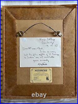 EM Forster SIGNED letter about Passage to India, framed with Cecil Beaton photo