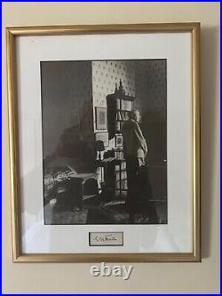 E M Forster SIGNED letter about Passage to India, framed with Cecil Beaton photo