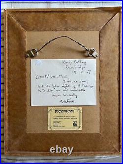 E M Forster SIGNED letter about Passage to India, framed with Cecil Beaton photo