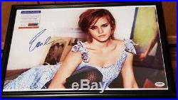 Elegant Emma Watson signed Photo PSA DNA Harry Potter Hermoine Granger (Framed)