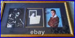 Elvis Presley Jsa Loa Signed 1958 Album Page Withphoto At Signing Framed Autograph