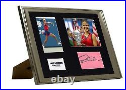 Emma Raducanu US Open Hand Signed Autograph Framed/Mounted iA4 Photo COA