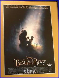 Emma Watson & Dan Stevens Beauty and the Beast Duel Signed Framed Photo with PSA