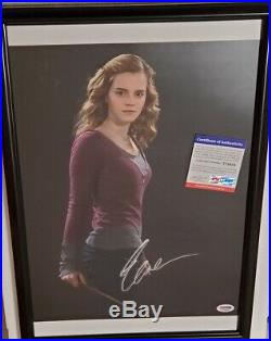Emma Watson signed 12x18 Photo PSA DNA Harry Potter Hermoine Granger (Framed)