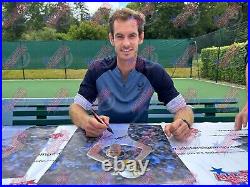 FRAMED ANDY MURRAY SIGNED 16x20 WIMBLEDON CHAMPION PHOTO OUR EXCLUSIVE SIGNING