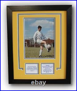 FRAMED Johnny Giles Leeds United SIGNED Autograph Photo Mount Display LUFC COA