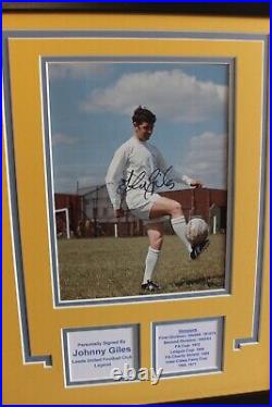 FRAMED Johnny Giles Leeds United SIGNED Autograph Photo Mount Display LUFC COA