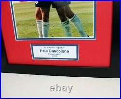 FRAMED Paul Gascoigne Gazza England SIGNED Autograph Photo Display + COA Proof