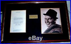 FRANK SINATRA Signed Letter to Jimmy Stewart, Picture, Framed COA Rare Autograph
