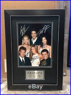 FRIENDS! Cast Signed 8 X 10 Photo by all 6 Cast Members Framed + COA