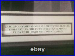 Fabulous Signed Photo Of Muhammad Ali With The Beatles Framed + Ali Memorabilia