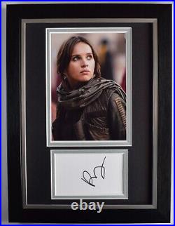 Felicity Jones Signed A4 Framed Autograph Photo Display Star Wars Rogue One Film