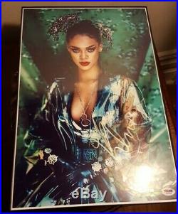 Fenty Beauty Rihanna signed 12x18 Photo PSA DNA (Framed)