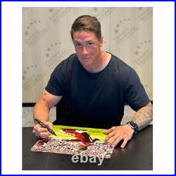 Fernando Torres Signed Liverpool Football Photo Anfield Debut. Framed