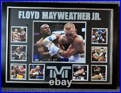 Floyd mayweather signed professionaly framed photo w Beckett coa big frame rare