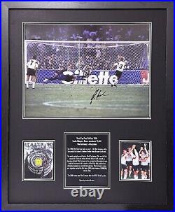 Framed Andreas Brehme Signed Germany 1990 World Cup Final Photo See Proof + Coa
