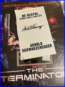 Framed Arnold Schwarzenegger Hand Signed Photo Mount Coa Autograph Terminator