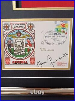 Framed David Rocastle of Arsenal Signed Photo with SHIRT Jersey Autographed