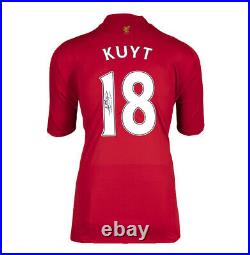 Framed Dirk Kuyt Signed Liverpool Shirt 2008-2010, Home, Number 18