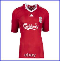 Framed Dirk Kuyt Signed Liverpool Shirt 2008-2010, Home, Number 18