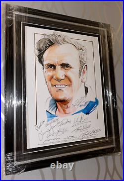 Framed Don Revie Team Multi Signed Photo Tribute Autograph Clarke Gray