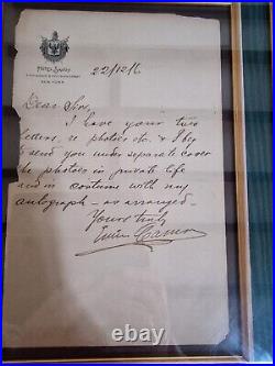 Framed Enrico Caruso signed letter and photo