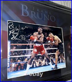 Framed Frank Bruno Stunning Hand Signed Photo Display Autograph Coa Boxing