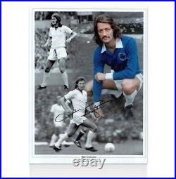 Framed Frank Worthington Signed Photo Leicester City Montage Autograph