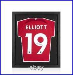 Framed Harvey Elliott Signed Liverpool Shirt Home, 2022-23 Compact
