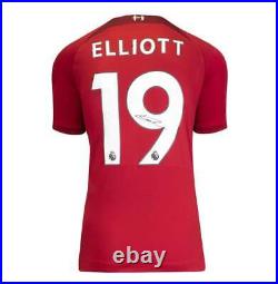 Framed Harvey Elliott Signed Liverpool Shirt Home, 2022-23 Compact
