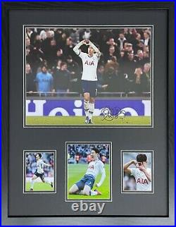 Framed Heung Min Son Signed Tottenham Spurs Football Photo Comes With Coa Proof
