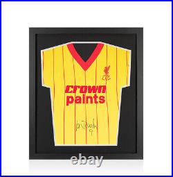 Framed Ian Rush Signed Liverpool Shirt 1982, Away Compact Autograph