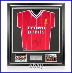 Framed Ian Rush Signed Liverpool Shirt 1982, Home Premium Autograph