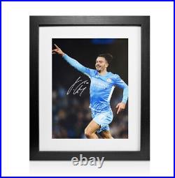 Framed Jack Grealish Signed Manchester City Photo Autograph