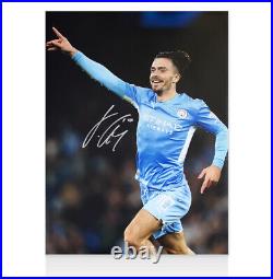Framed Jack Grealish Signed Manchester City Photo Autograph
