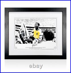 Framed Jairzinho Signed Brazil Photo 1970 World Cup Winner Autograph