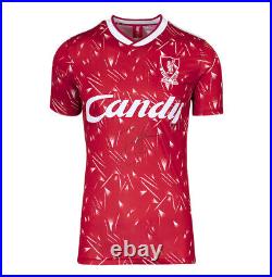 Framed John Barnes Signed Liverpool Shirt 1989-91, Candy Autograph Jersey