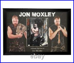 Framed Jon Moxley Wwe Aew Signed Photo Display Autograph Coa Dean Ambrose