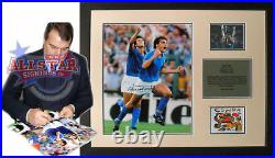 Framed Marco Tardelli Signed Italy 1982 Fifa World Cup Football Photo Coa Proof